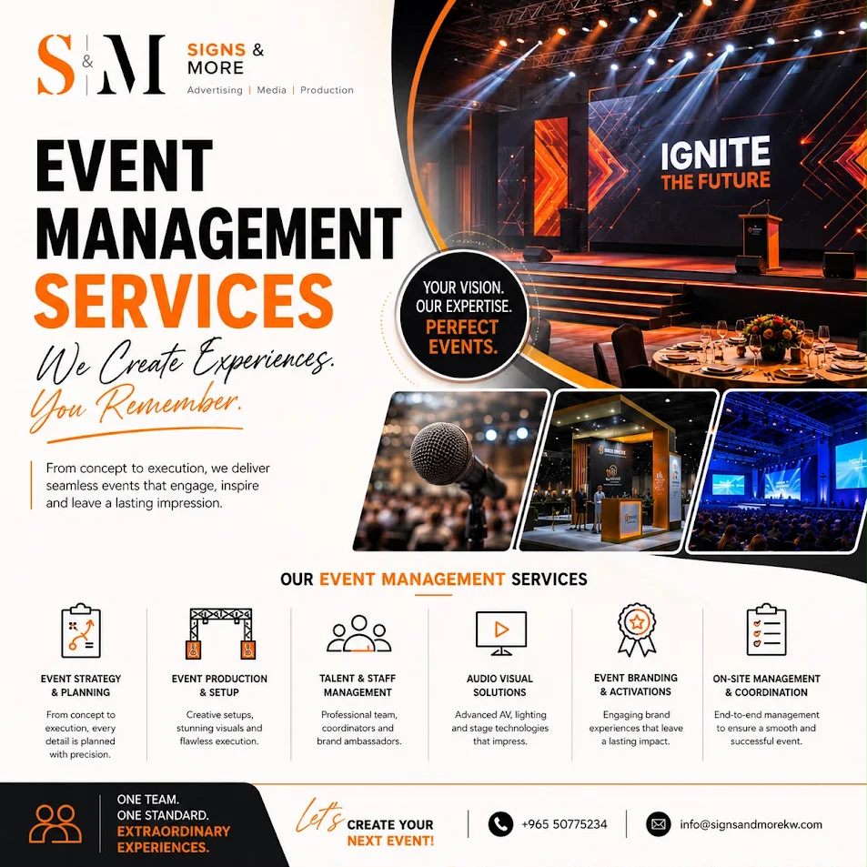 Event Management Services Kuwait: From Booth Production to Stage & Sound